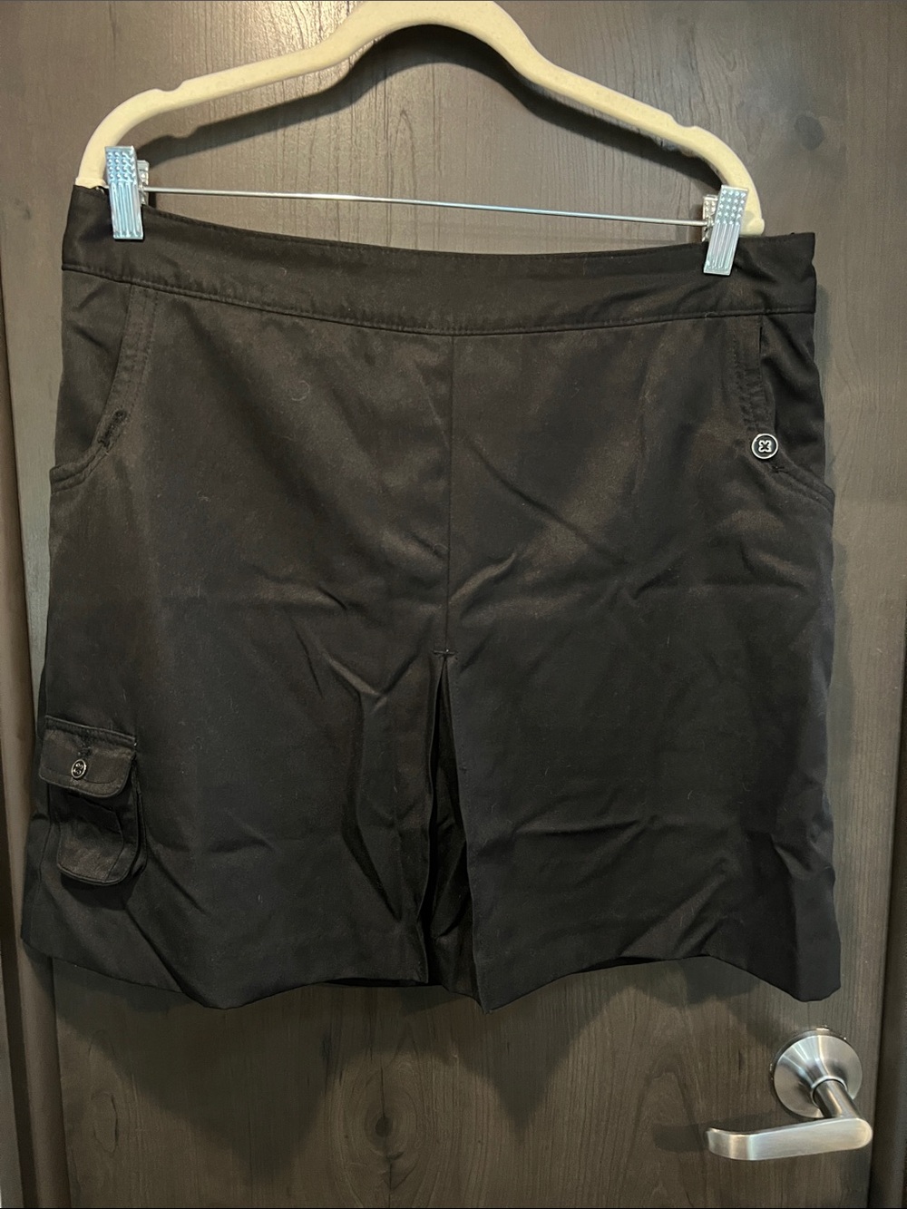 Women's Black Mini Skort with Side Pocket